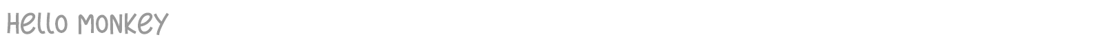 Hello Monkey font preview